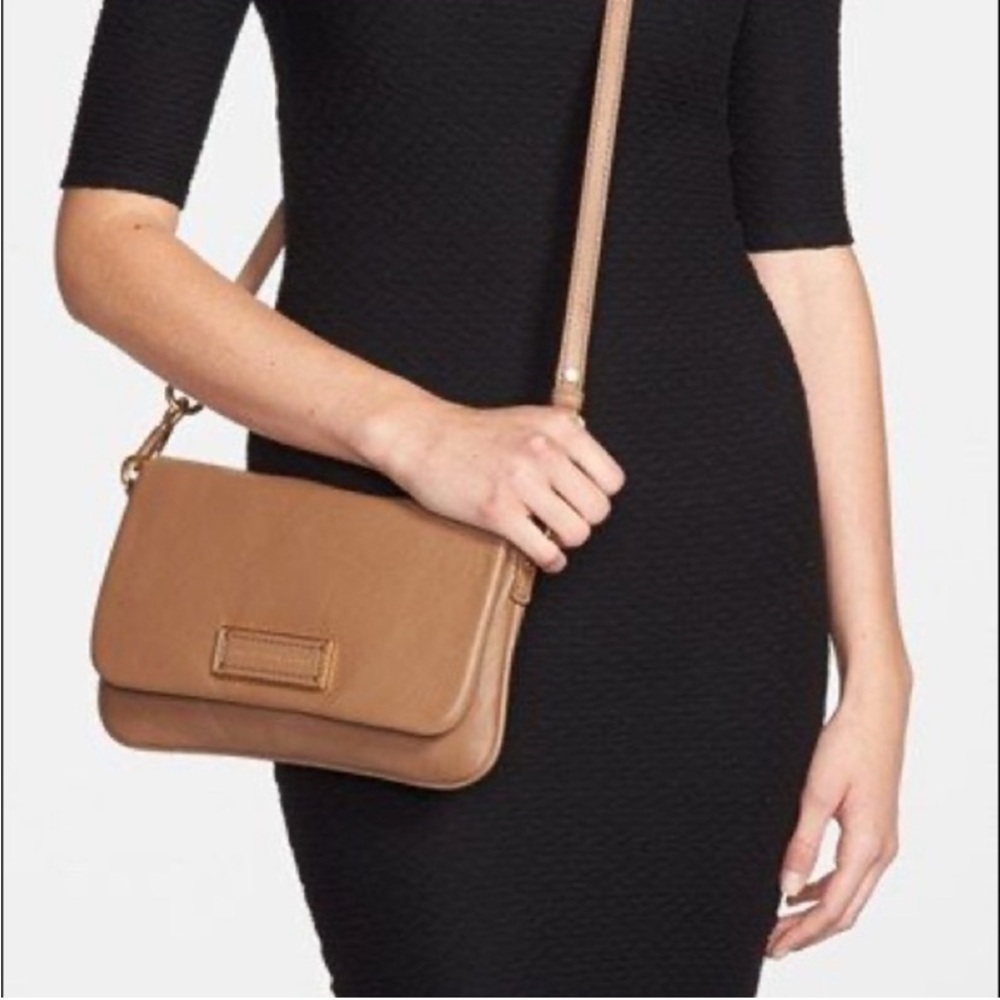 Marc Jacob’s Tan Percy Flap Crossbody Bag